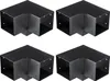 Four black metal corner brackets are arranged in a two-by-two grid on a white background. Náhled obrázku produktu