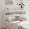 LED čelo s policemi bílé 160x17x102 cm Náhled obrázku produktu 2