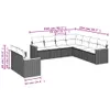 Design 9-tlg. Garten-Sofagarnitur mit Kissen Grau Poly Produktbild-Vorschau 3