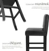 Tabouret de bar en cuir synthétique - noir, Lot de 2 Voir les images du produit 3