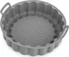 A gray silicone baking pan with handles, shown from a slightly elevated angle against a white background. Produktbild-Vorschau