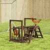 PawHut Hühner-Spielgerüst Holz mit Hühnerstangen, Schaukel, Produktbild-Vorschau 2