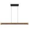 LED Hängeleuchte, Holz, Alu, opal, schwarz, L 120 cm Produktbild-Vorschau 5