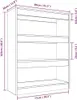 vidaXL Bücherregal/Raumteiler Betongrau 80x30x103 cm Produktbild-Vorschau 7