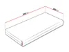 Středně tvrdá matrace s masážní pěnou 200x200 ROUGE Náhled obrázku produktu 3