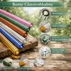 24 Glasstrohhalme +2 Bürsten Glashalme Glas Trinkhalme Produktbild-Vorschau 7