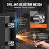 Close-up of a safe door with a drill attempting to penetrate it, highlighting its drilling-resistant features. Produktbild-Vorschau