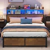 Doppelbett mit Kopfteil, LED Bettgestell 180 x 200 cm, mit Produktbild-Vorschau 6
