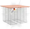 DELUKE® Gartenbank Gabionen TELLE aus Stahl | 100x102x72cm Produktbild-Vorschau 1