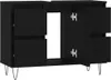 vidaXL Badschrank Schwarz 80x33x60 cm Holzwerkstoff Produktbild-Vorschau 5