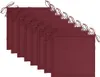 Gartenstühle mit Weinroten Kissen 8 Stk. Massivholz Teak Produktbild-Vorschau 5