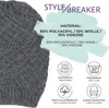 styleBREAKER Uni Strick Beanie Mütze grob gestrickt, Slouch Produktbild-Vorschau 3