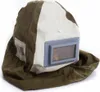 A protective hood for sandblasting or grinding, with a clear visor and a fabric skirt. Náhled obrázku produktu