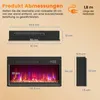 COSTWAY kominek elektryczny 1500W z ogrzewaniem, termostat Podgląd zdjęcia produktu 3