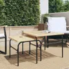 ZMH Outdoor-Satztische 2 Stk. Braun und Schwarz Stahl Produktbild-Vorschau 1