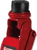 Close-up of the top of a red hydraulic jack with a black rubber pad. Produktbild-Vorschau