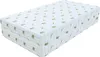 A white mattress with a subtle green aloe vera pattern all over it, shown at a diagonal angle. Produktbild-Vorschau