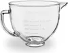A clear glass mixing bowl with measurements for a KitchenAid stand mixer. Voir les images du produit