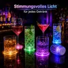 20er-Set LED-Glasuntersetzer, 7 Farben, selbstklebend, 6 Produktbild-Vorschau 2