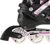 A close-up view of the side of a pink and black inline skate. Produktbild-Vorschau