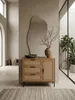 Kommode 80x82x36 cm Flurkommode Eiche-Nachbildung & Rattan, Produktbild-Vorschau 5