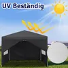LARS360 Pavillon 3x3m Faltpavillon Wasserdicht Dunkelgrau Produktbild-Vorschau 3