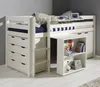 Vipack Hochbett Spielbett Pino, Kiefer massiv, MDF, weiß Produktbild-Vorschau 16