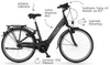 An illustration of an electric bicycle with various features labeled. Produktbild-Vorschau