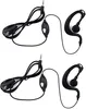 Two black walkie-talkie headsets with clips and inline buttons are shown against a white background. Produktbild-Vorschau