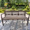 Massive Teakholz Sitzbank CHRISTOS 150cm brown Outdoor Produktbild-Vorschau 3