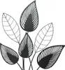tableau mural 3D "Feuilles" en métal, noir, 55 x 84 cm, Voir les images du produit 4