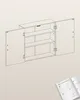 A line drawing illustration of an open cabinet with shelves and doors, with an instruction manual visible in the bottom right corner. Náhled obrázku produktu