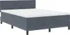 vidaXL Boxspringbett mit Matratze Dunkelgrau 160 x 200 cm Produktbild-Vorschau 4