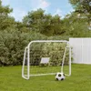 vidaXL Fotbalová branka se sítí bílá 125x96x60 cm Ocel a Náhled obrázku produktu 2