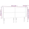 Kopfteil mit Ohren Dunkelbraun 203x23x118/128 cm Stoff Produktbild-Vorschau 9