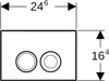 A technical drawing of a flush plate with dimensions. Anteprima dell’immagine prodotto