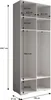 MEBLE KRYSPOL Inova 1 Möbelset Garderobe, 236,7x250x47cm - Produktbild-Vorschau 4