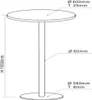 Stehtisch Bistrotisch Schwarz Rund Edelstahlfuß 60x60x105 Produktbild-Vorschau 7