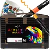 Marqueurs acryliques, 60 couleurs, coffret, marqueurs pour Voir les images du produit 1