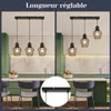 ZMH Pendelarmatuur, eettafel, 3 lampen, zwart, hanglamp, Productafbeelding-voorbeeld 10