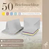 Falinko 50x Faltkarten mit Umschlag Pastell Farbmix I Din Produktbild-Vorschau 5