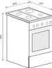 Oranier 60 cm weiß 4 Kochzonen Gas-Elektro-Standherd STK657 Produktbild-Vorschau 7