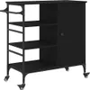 vidaXL Küchentrolley Schwarz Eichen-Optik 87,5 x 39 x 84,5 Produktbild-Vorschau 1