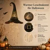 Halloween Deko Hexenhut, beleuchtete Hängedeko aus Metall, Produktbild-Vorschau 7