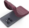 A smartphone with a burgundy case partially covering its back. Produktbild-Vorschau