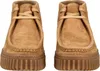 A pair of brown Clarks clogs are shown from the front. Voir les images du produit