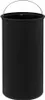 A black cylindrical trash can with a silver wire handle. Náhľad obrázku produktu
