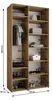 Kleiderschrank mit Regalböden 130/50 LORENA 4 - weiß/gold Produktbild-Vorschau 3