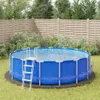 vidaXL Panno per piscine grigio chiaro Ø458 cm geotessile Anteprima dell’immagine prodotto 2