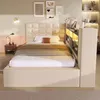 Bequemes Polsterbett mit ausziehbarem Gästebett, LED & Produktbild-Vorschau 9